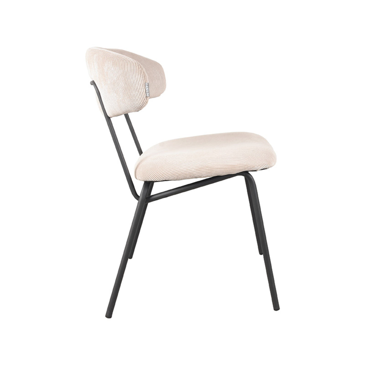 LABEL51 Eetkamerstoel Zack – Trendy Ribcord Bekleding – Stijlvol & Comfortabel